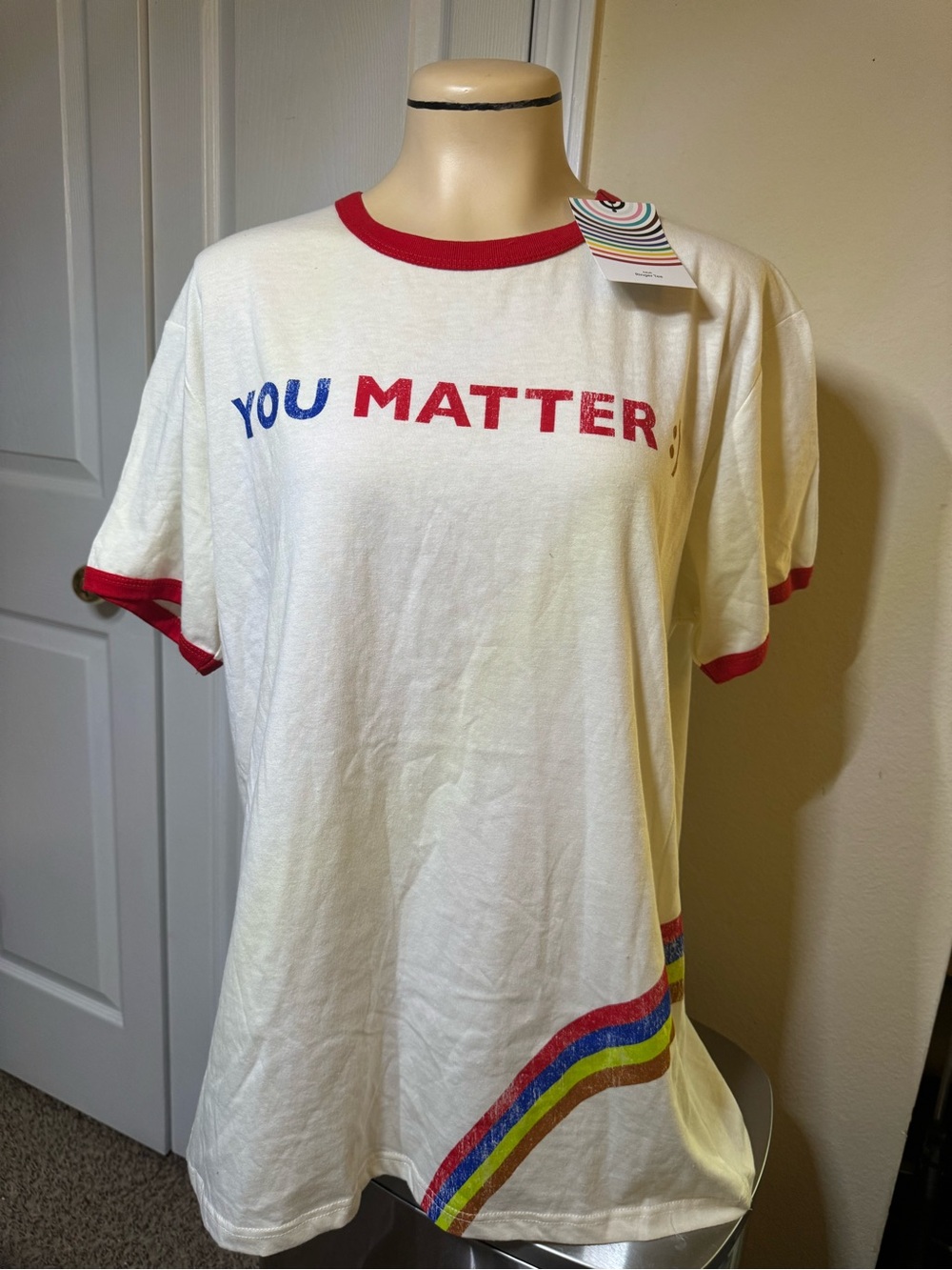 You Matter Red-Trim Graphic Tee